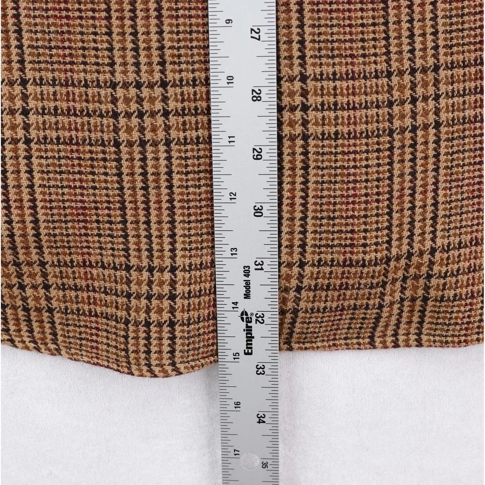 Polo Ralph Lauren Shirt Mens Large Brown Glen Plaid Check Long Sleeve VTG